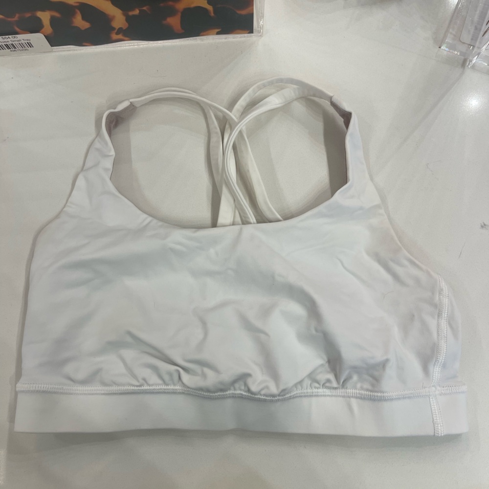 white lululemon sports bra